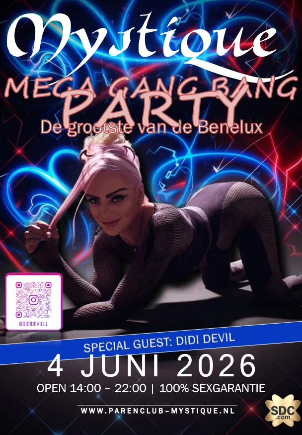 Internationaal pornoster DidiDevil komt naar Mystique