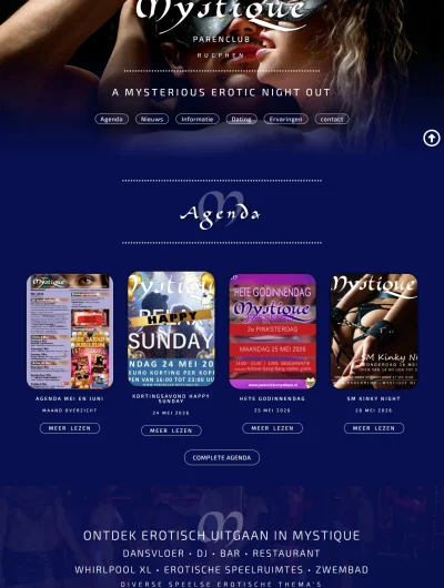 Nieuwe website Parenclub Mystique